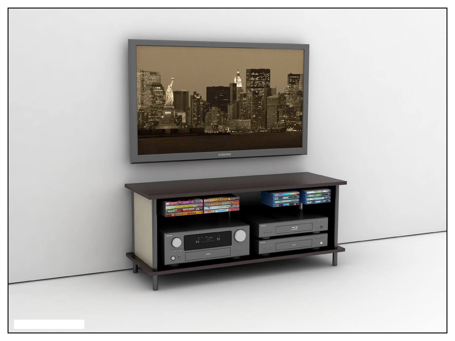 Best Buy Atlantic Epic 3 In 1 Tv Stand For Flat Panel Tvs Up To