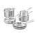 Front. Demeyere - Demeyere Industry 5-Ply 10-pc Stainless Steel Cookware Set - Stainless Steel.