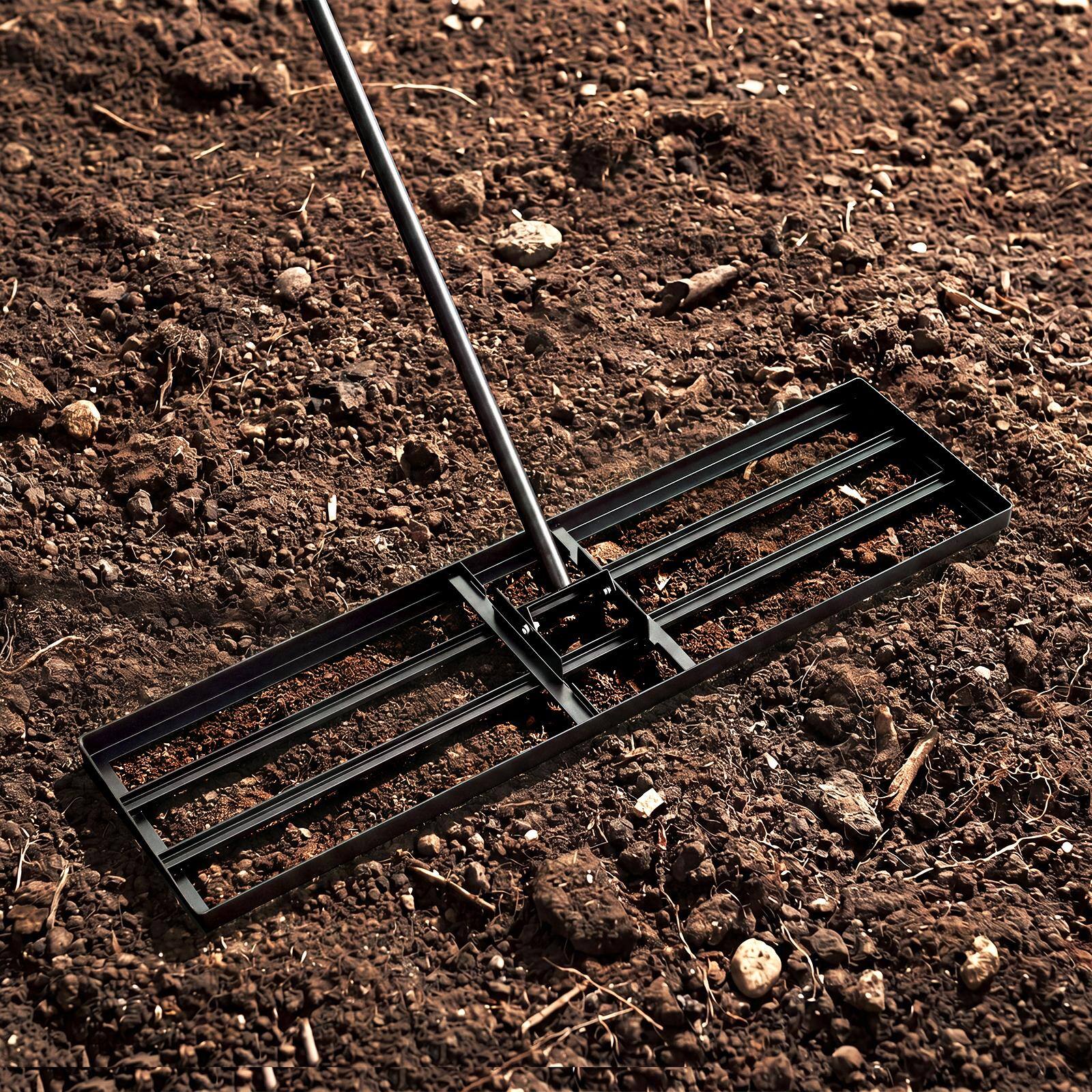 Alt View 1. Costway - Costway Lawn Leveling Rake 36" x 10" Heavy Duty Level Lawn Tool for Garden Backyard/Lawn - Black.