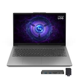 Lenovo - LOQ 15.6" 144Hz FHD Gaming Laptop,Intel i5-12450HX,GeForce RTX 2050,32GB DDR5,2TB SSD+1TB Dock Set,Win 11,Grey - Gray