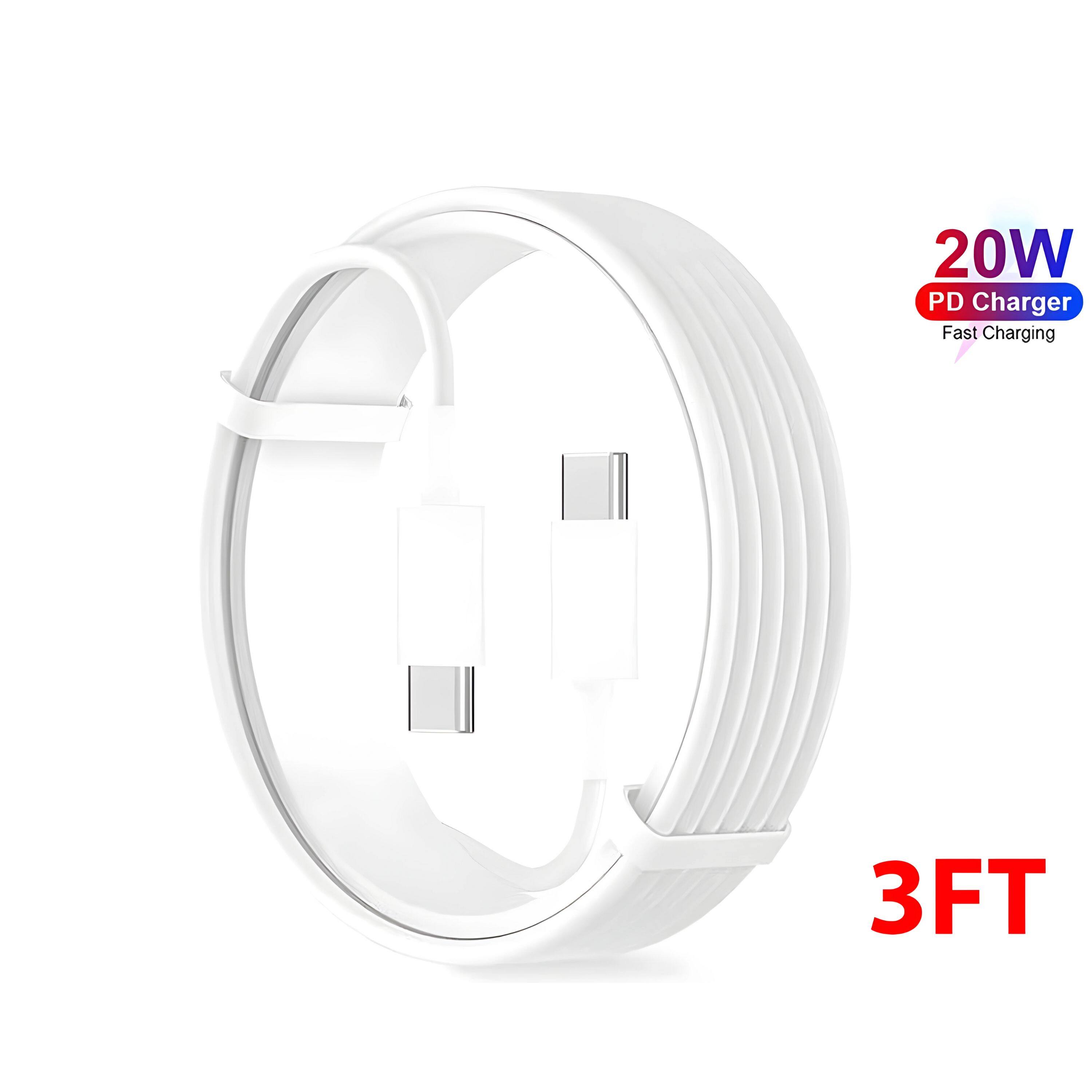 20W PD Charger  
Fast Charging  
3FT
