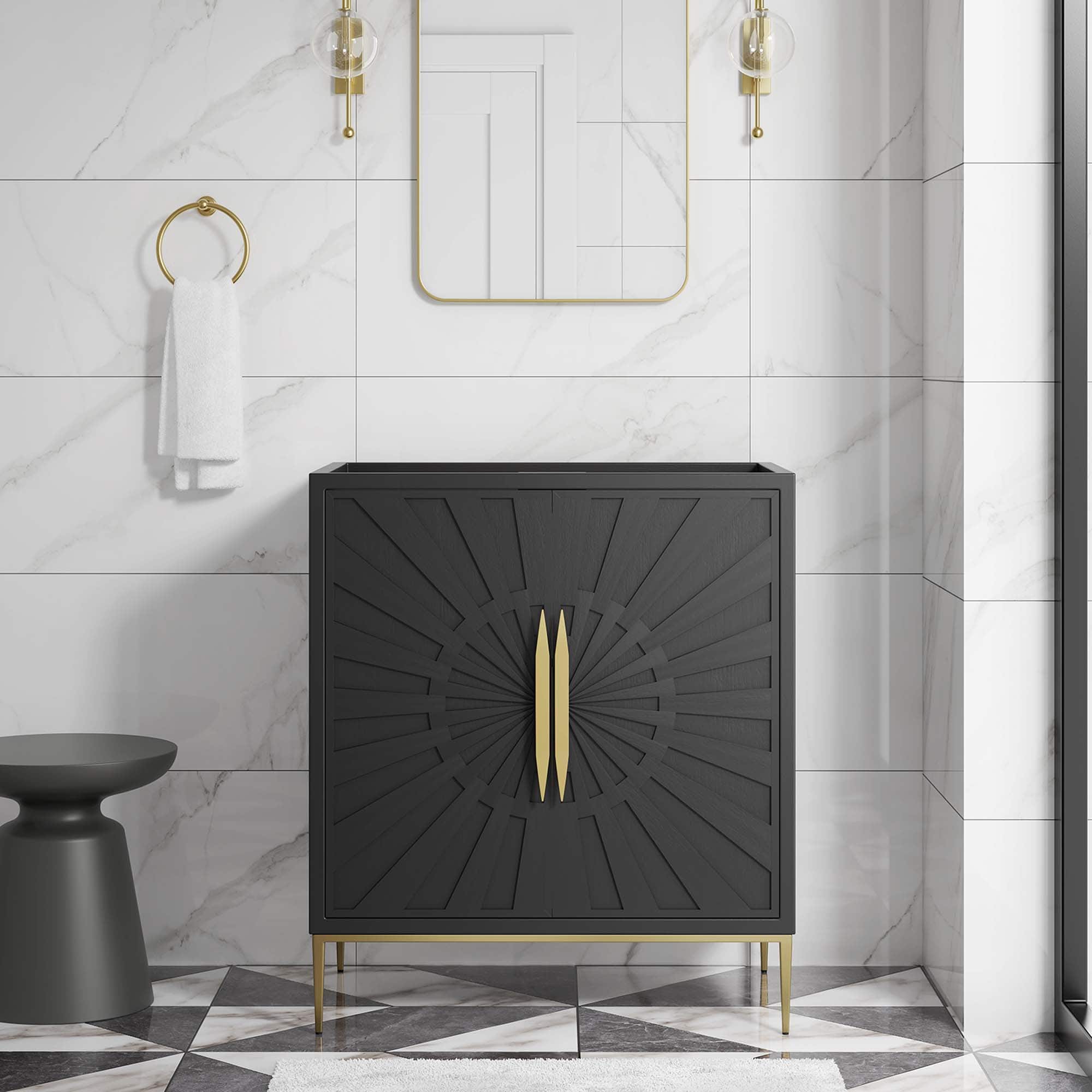 Awaken Bathroom Cabinet Basin Not Included by Modway - Black