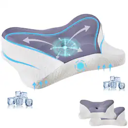 Bestier - 2 Pack Memory Foam Pillow, Cooling Ergonomic Bed Pillows for Sleeping, 26inch - Purple