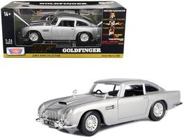 Motormax - Aston Martin DB5 RHD James Bond 007 "Goldfinger" (1964) Movie "James Bond Collection" Series 1/24 - Silver Metallic