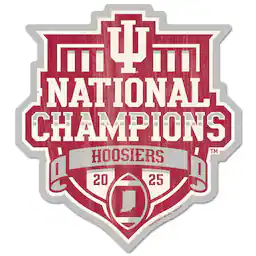 Indiana Hoosiers College Football Playoff 2025 National Champions Wood Sign