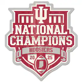 WinCraft - Indiana Hoosiers College Football Playoff 2025 National Champions Wood Sign - Multicolor