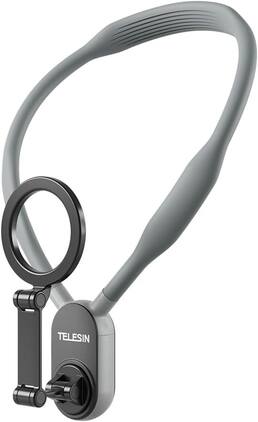 Furno Fusion - Magnetic Neck Phone Mount, Hands-Free POV/Vlog Holder for iPhone & Android, Wearable Chest Strap for Video Recording - Black