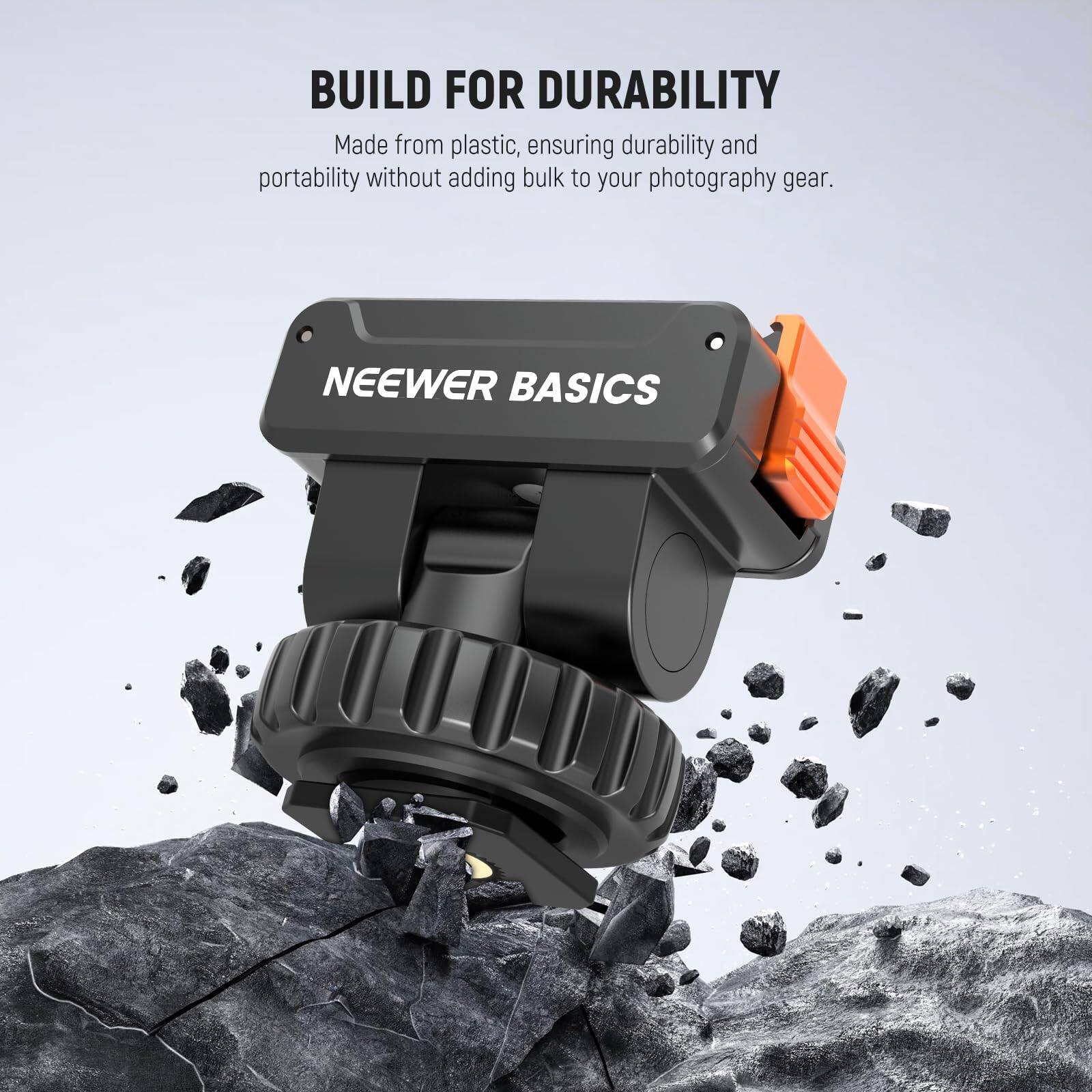 BUILD FOR DURABILITY  
Made from plastic, ensuring durability and portability without adding bulk to your photography gear.  

NEEWER BASICS