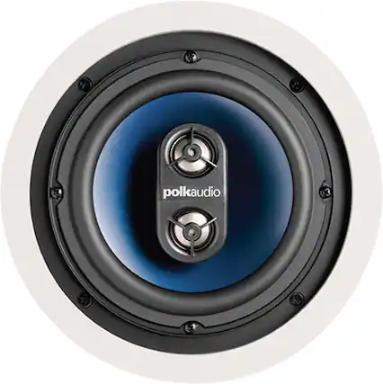Front. Polk Audio - RC6s In-Ceiling 6.5" Stereo Speaker - Dual Channel Experience | Best for Damp, Humid Indoor/Outdoor Placement - White.