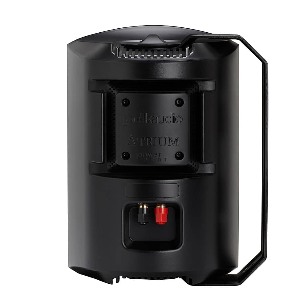 Back. Polk Audio - Polk Audio Atrium 6 Outdoor All-Weather Speakers with Bass Reflex Enclosure, Speed-Lock Mounting System, (Pair) - Black.
