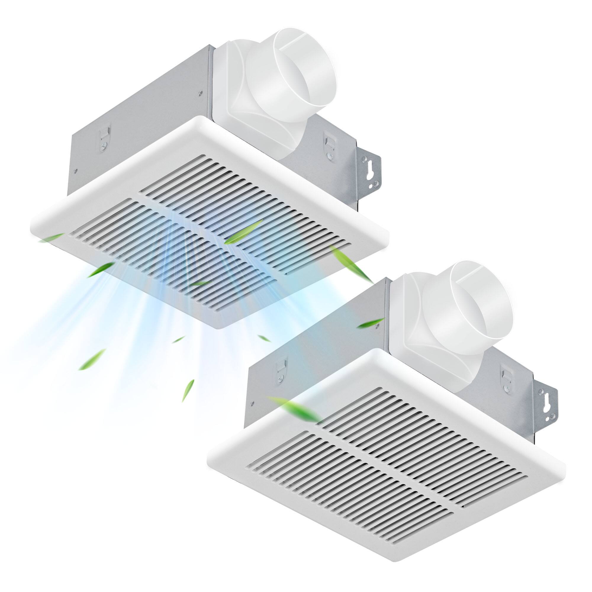 Angle. Akicon - Akicon 70 CFM Ceiling Bathroom Exhaust Fan in White - White.