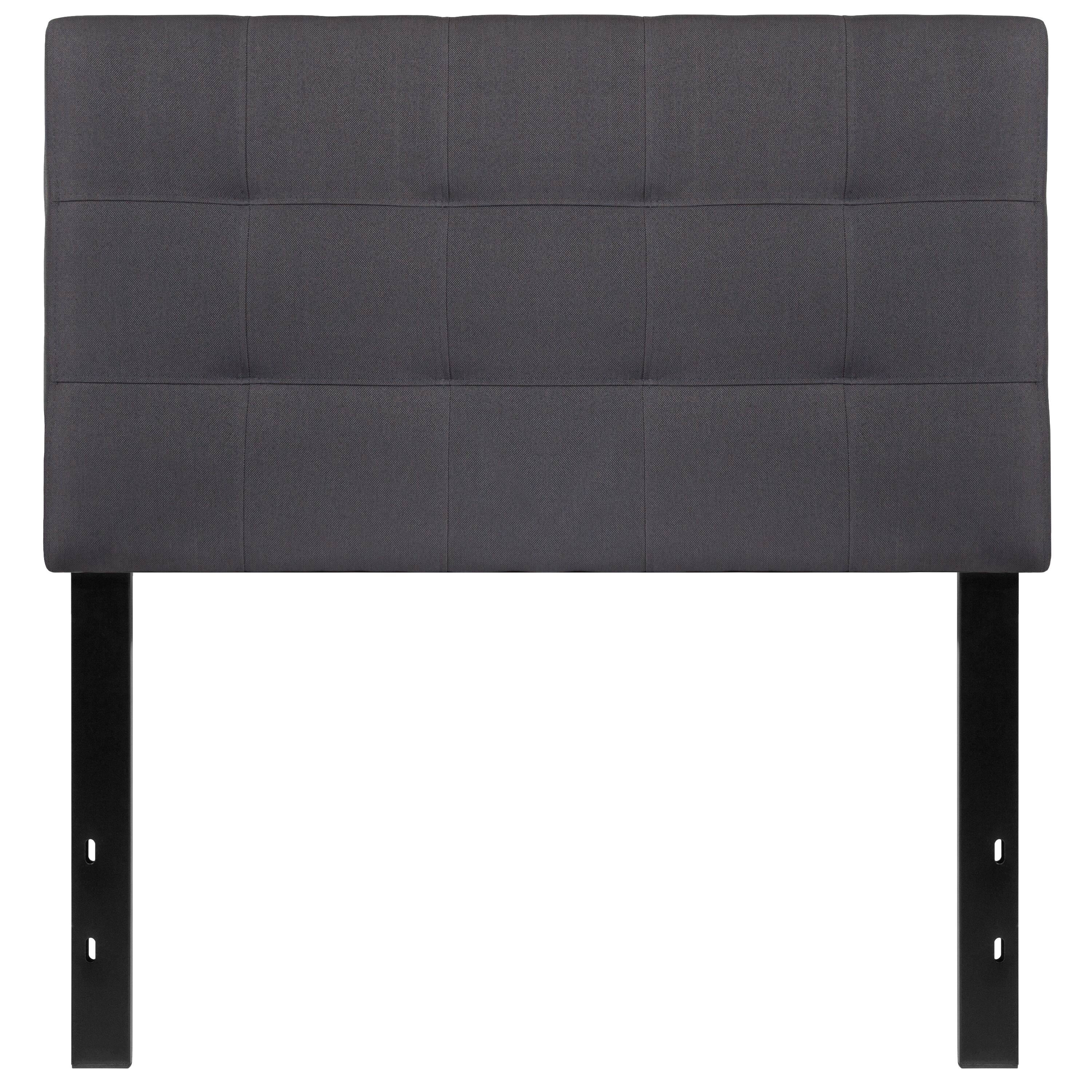 Alt View 5. Emma + Oliver - Quilted Tufted Upholstered Headboard - Dark Gray.