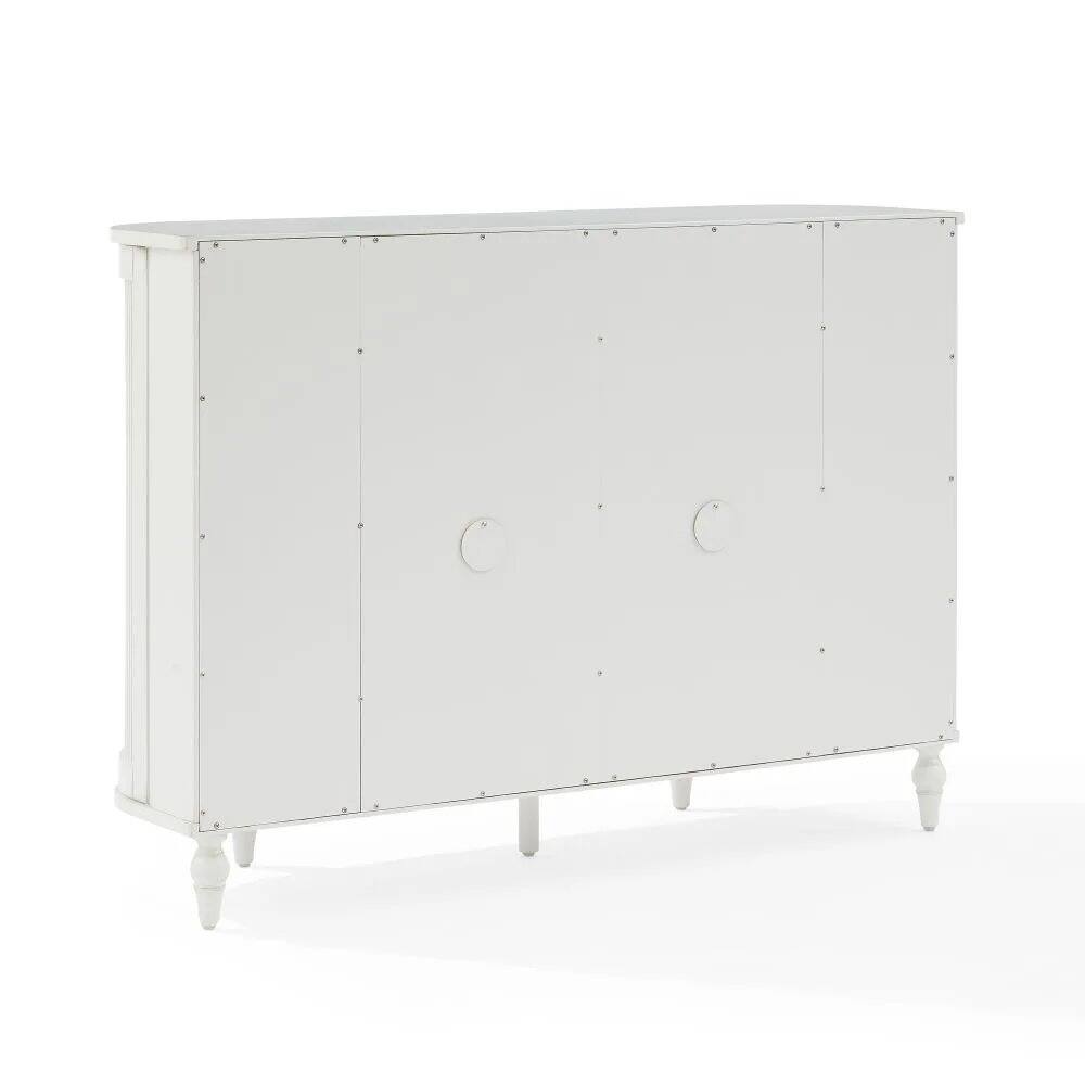 Back. Crosley Furniture - Monique Curved Sideboard - Distressed White.