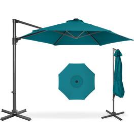 Best Choice Products - 10ft 360 Rotating Cantilever Offset Hanging Patio Umbrella - Cerulean
