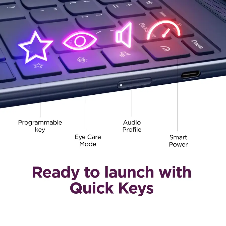 Ready to launch with Quick Keys.