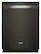 Front. Whirlpool - 24” Stainless Steel Dishwasher with AI Intelligent Wash - 47 dBA .- Print Resistant Black Stainless - Print Resist Blk Stnlss.