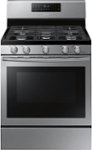 Front. Samsung - 5.8 Cu. Ft. Self-Cleaning Freestanding Gas Convection Range.