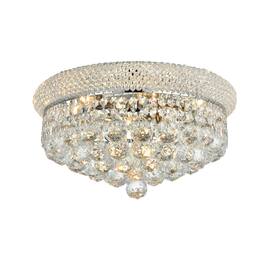 Elegant Lighting - Primo 8 light Flush Mount Clear Royal Cut Crystal - Chrome
