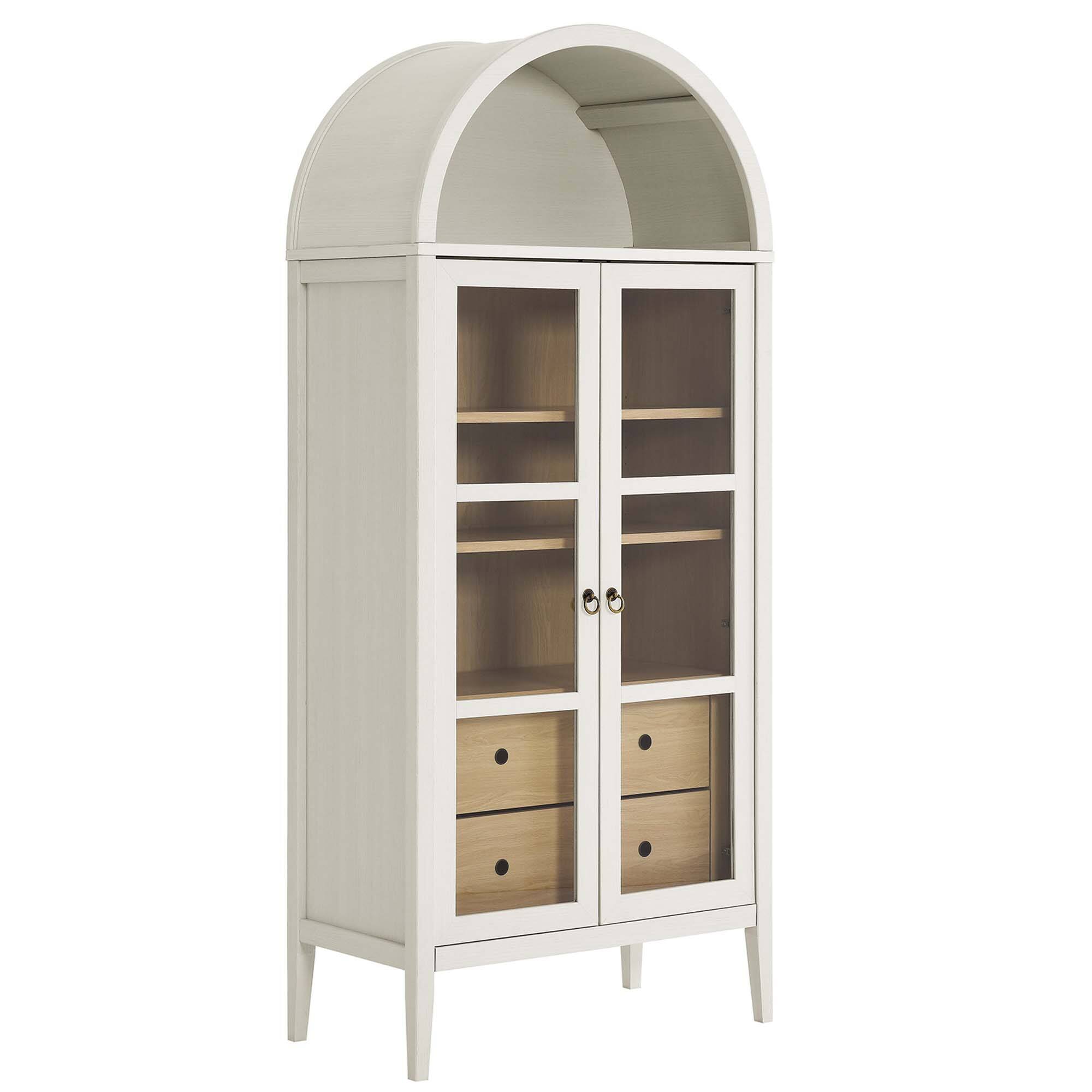 Angle. Modway - Nolan Tall Arched Storage Display Cabinet by Modway - White Oak.