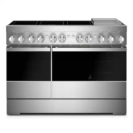 Front. JennAir - NOIR 6.3 Cu. Ft. Freestanding Electric Induction Range - Stainless Steel.