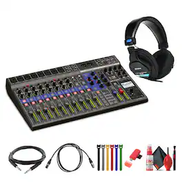 Zoom - LiveTrak L-12-12-Channel Digital Mixer + MDR-7506 Headphones, Bundle