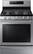 Front. Samsung - 5.8 cu. ft. Freestanding Gas Range with True Convection - Stainless steel.