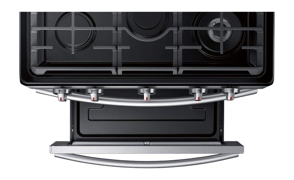 Best Buy Samsung 5.8 cu. ft. Freestanding Gas Range with True Convection Stainless steel