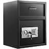VEVOR - Digital Depository Safe 1.7 Cubic Feet Made of Carbon Steel Electronic Code Lock Depository Safe with Deposit Slot - Black