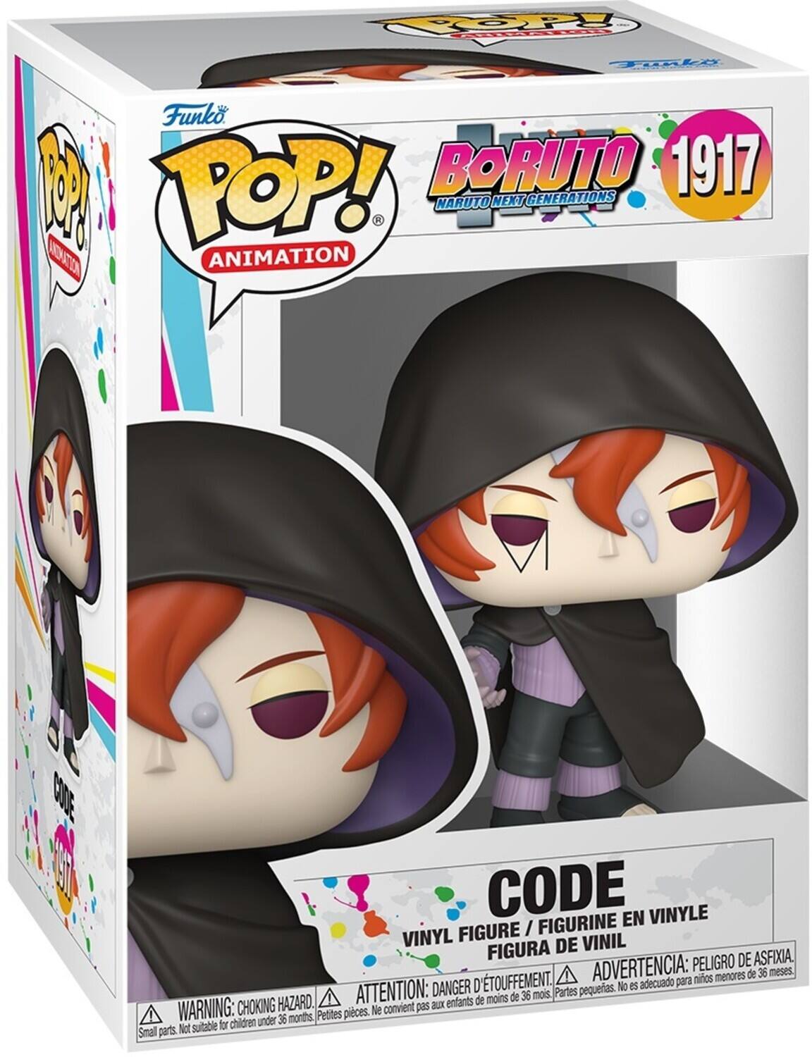 Funko. 1 POP! BORUTO 1917 NARUTO NEXT GENERATIONS F  ANIMATION CODE  CODE FIGURINE EN VINYLE FIGURE / VINYL DE VINIL FIGURA DE ASFIXIA ADVERTENCIA: PELIGRO DE AFIXIA. D'ETOUFFEMENT. ATTENTION: DANGER D CHOKING HAZARD. Partes pequeas. No es adecuado para ninos menores de 36 meses. Pettes pieces. Ne convient pas aux enfants. Small parts. Not suitable for children under 36 months.