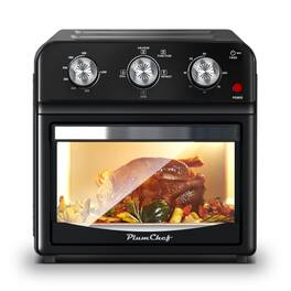 Akoasm - 12.5 Qt 7-in-1 Air Fryer Convection Toaster Oven with 4 Cooking Modes, 1500W - Stainless Steel - Black