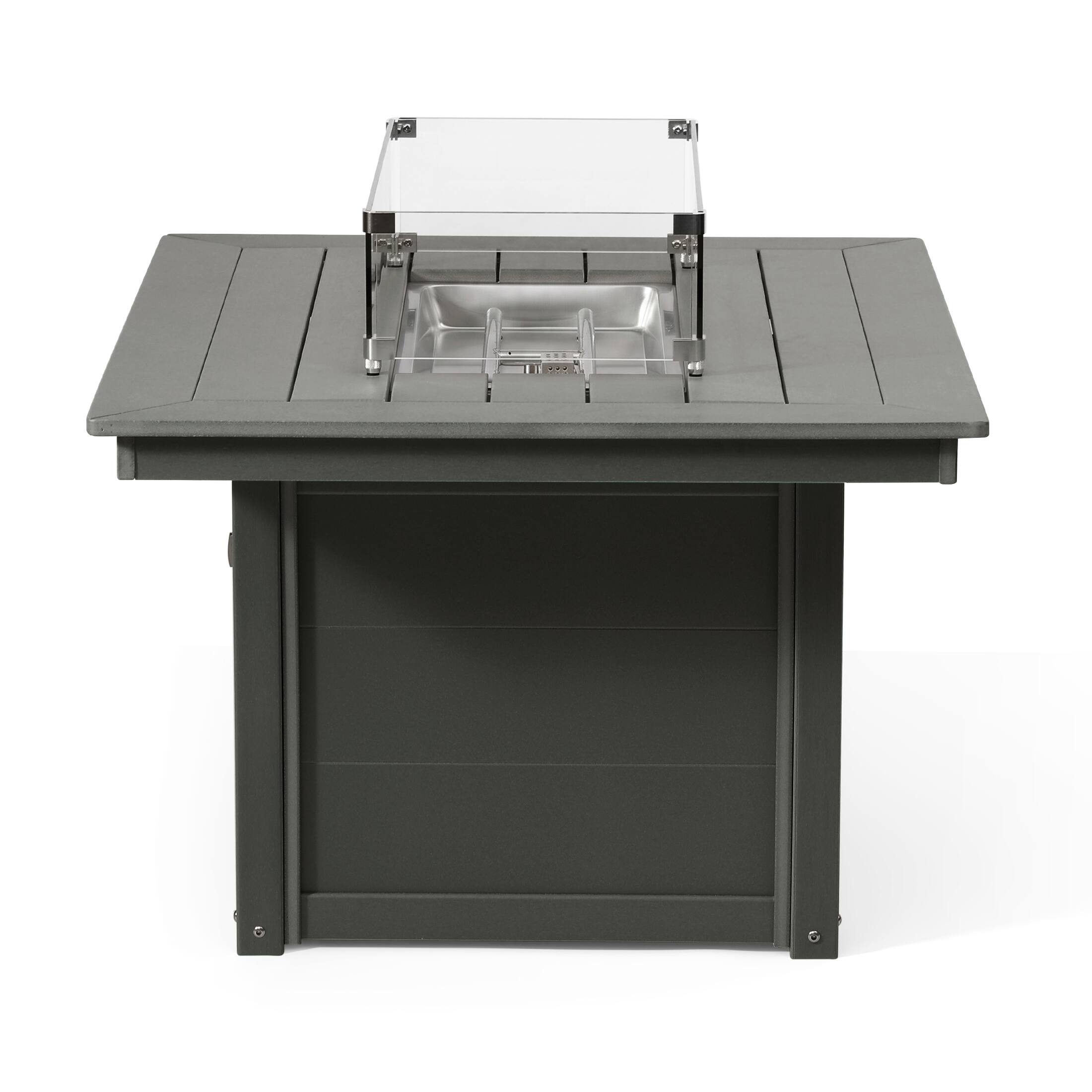 Alt View 1. WestinTrends - WestinTrends Helios 46" Modern Outdoor 55,000 BTU Patio Gas Propane Rectangle Deck Fire Pit Table - Gray.