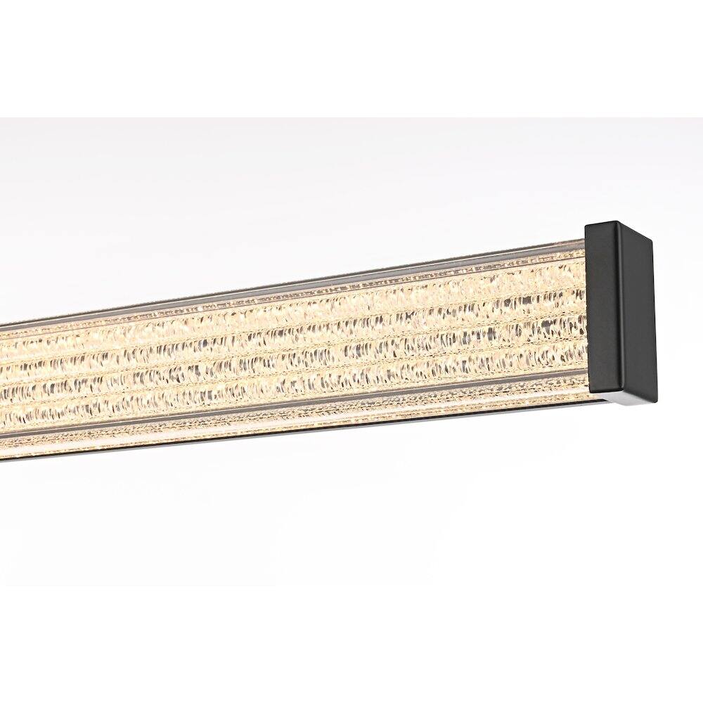 Alt View 2. Living District - Ivaan 36 Inch Led Wall Sconce In Black - Black.