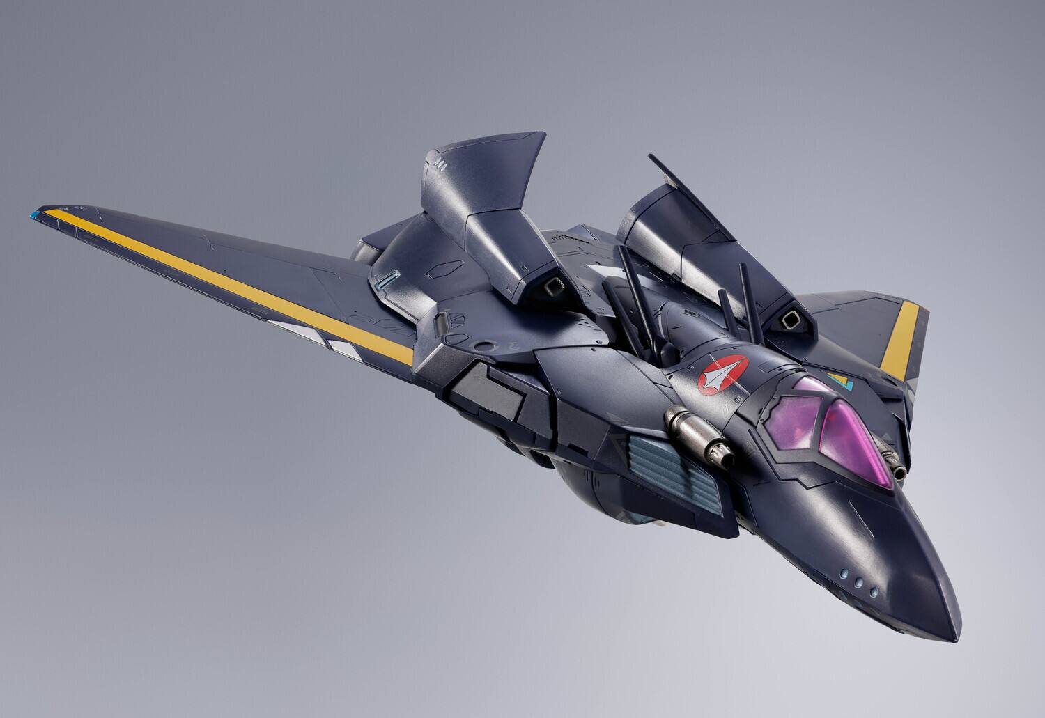 Alt View 3. PopMarket - Tamashii Nations - Macross 7 - DX Chogokin - VF-17S Nightmare Stealth Valkyrie Action Figure   - COLLECTIBLES - Multicolor.