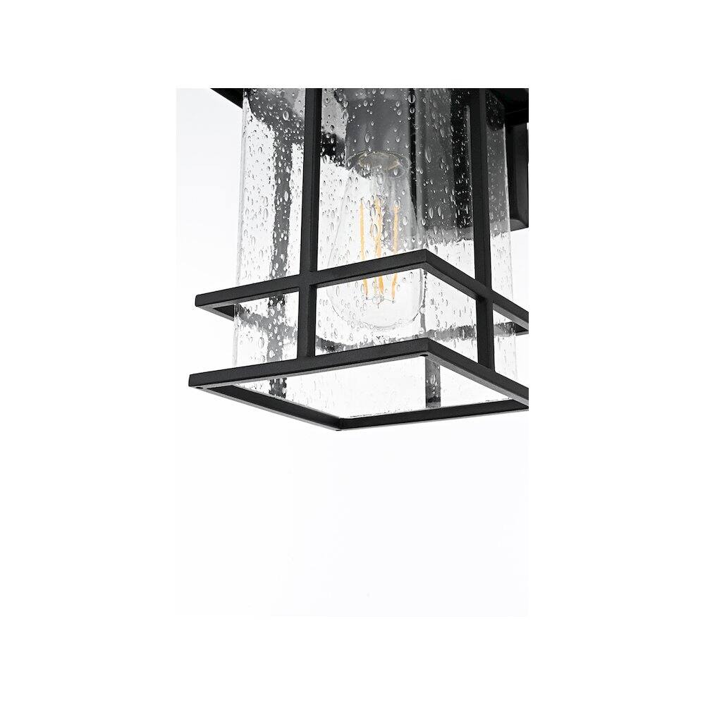 Alt View 1. Elegant Lighting - Miller 7 inch Outdoor Pendant in Black - Black.