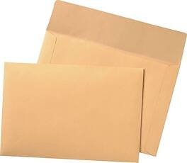 Quality Park - Unsealed Booklet Envelope, 9 1/2" x 11 7/8", 100/Box - Beige
