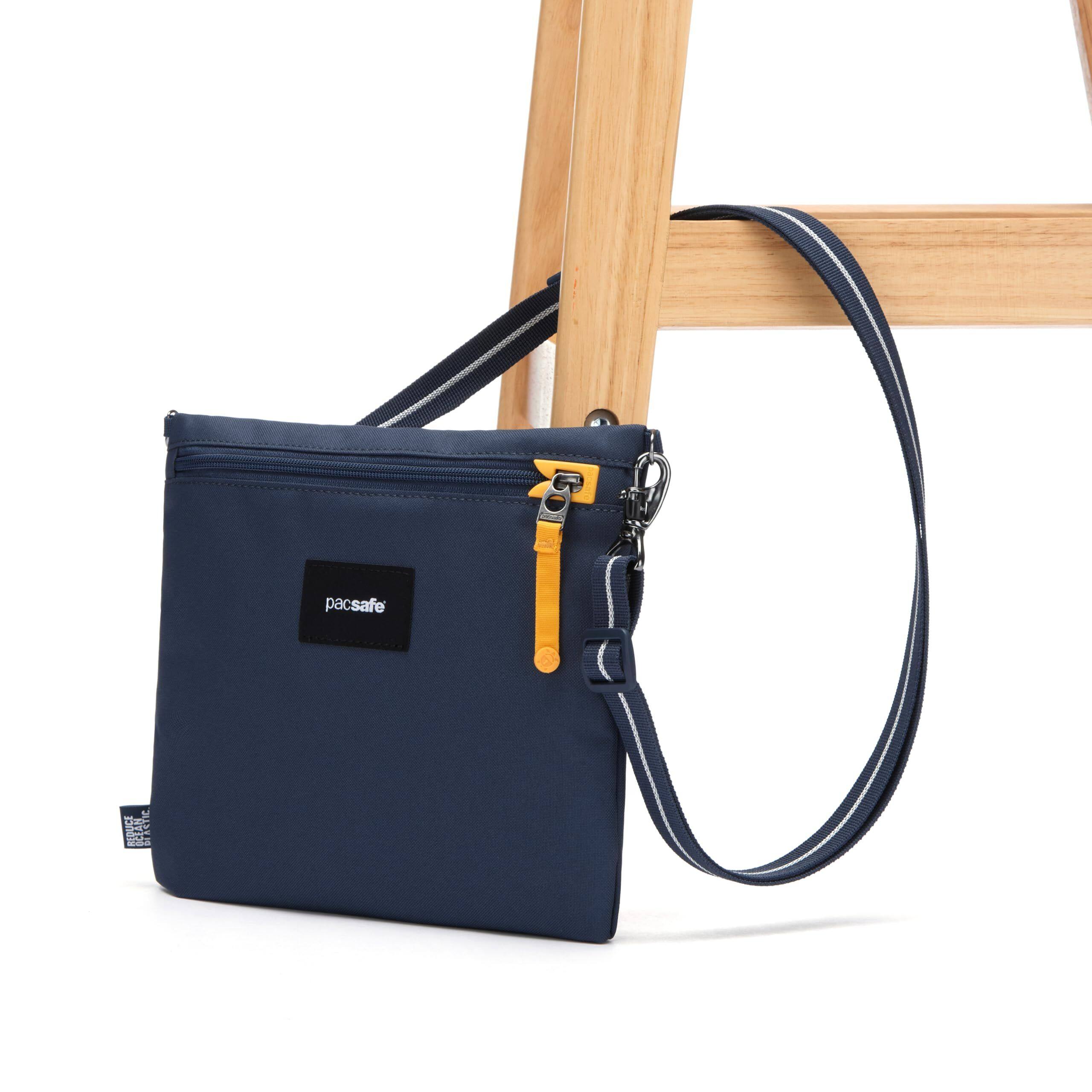 Alt View 2. Pacsafe - GO Crossbody Pouch (Coastal Blue) - Coastal Blue.