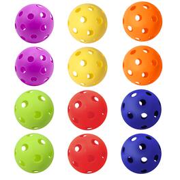 GSE Games & Sports Expert - 12-Pack Plastic Practice Baseballs, Training Baseballs for All Skill Levels - MULTI-COLOR