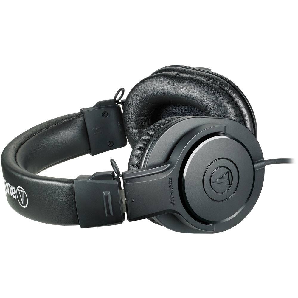 Back. Audio-Technica - Audio-Technica ATH-M20x Professional Studio Monitor Headphones, Headphone stand.
