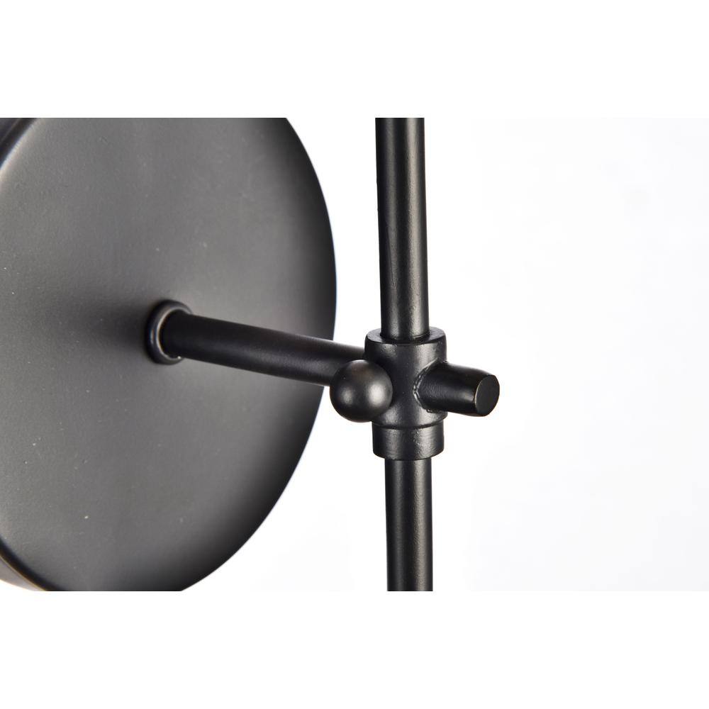 Alt View 4. Living District - Mel Collection Wall Sconce D5.5 H15 Lt:1 Black Finish - Black.