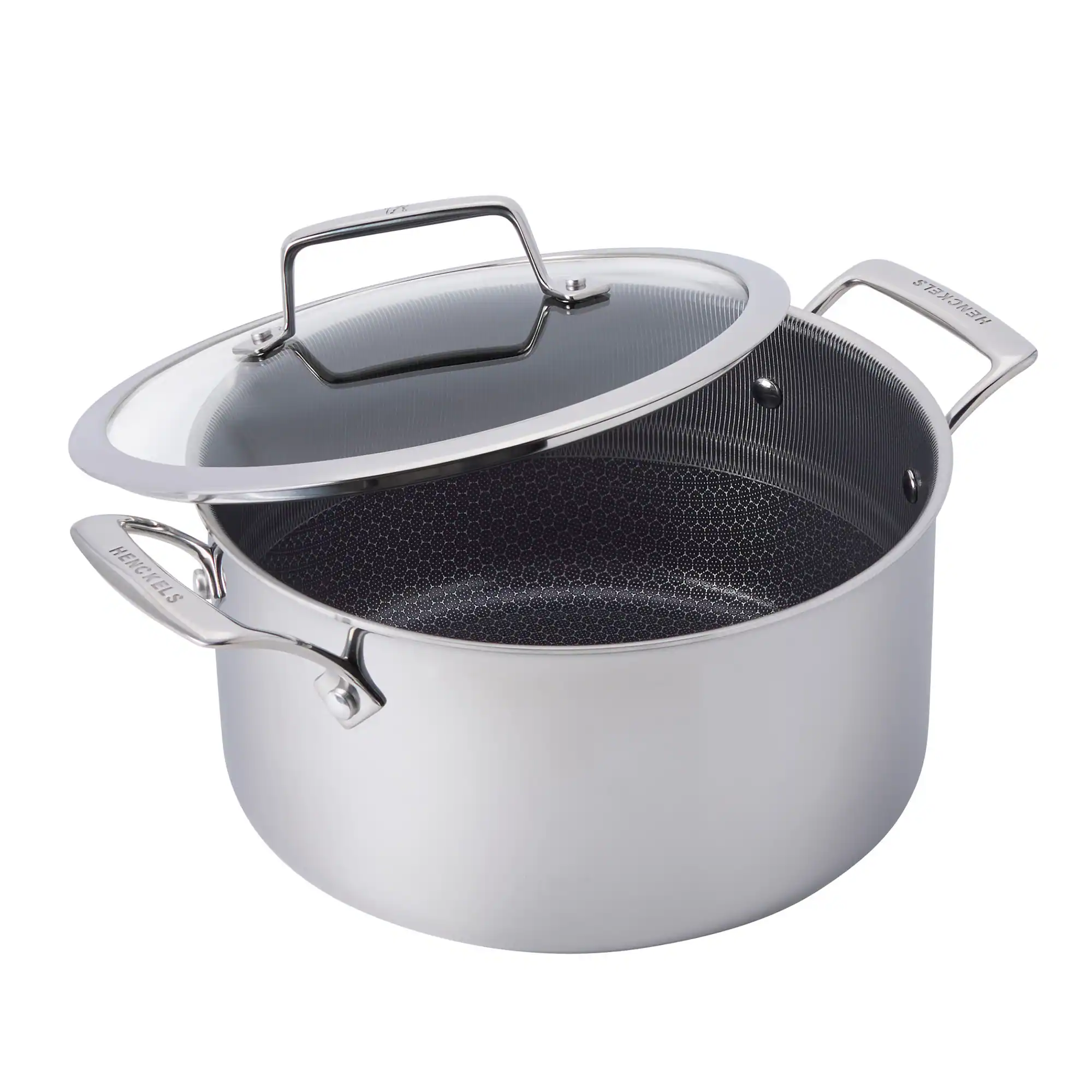 Alt View 7. Henckels - Henckels Paradigm Ceramic 6-pc Stainless Steel Dual Performance Pot Set - Stainless Steel.