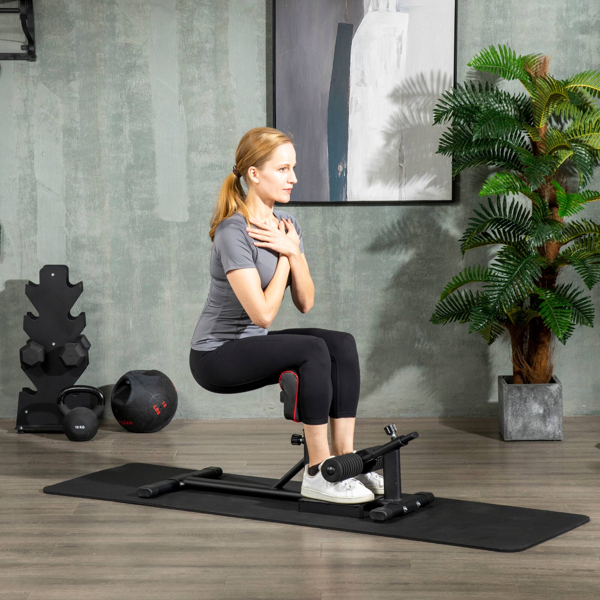 Alt View 1. Soozier - Squat Machine for Home Gym, Workout Station for Abs, Hip, Glutes and Quads to Improve Balance, Posture - Black.