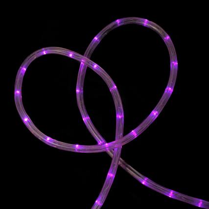 Front. Northlight - LED Outdoor Commercial Grade Christmas Spool Rope Lights - Purple - 150' Clear Wire - Clear.
