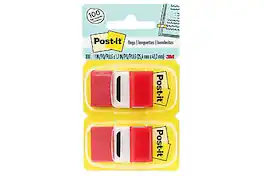 Post-it - Flags Value Pack, 1", 50 Flags/Dispenser, 12 Dispensers/Box - Red
