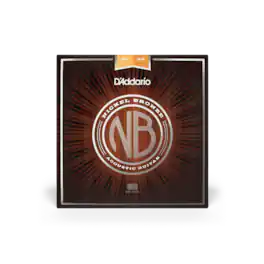 D'Addario - NB1256 Nickel Bronze Acoustic Guitar Strings, Light Top / Med Bottom, 12-56