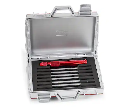 Front. Ukonic - Marvel Iron Man 2 Replica Briefcase 7-Piece Screwdriver Set Tool Kit - Red.