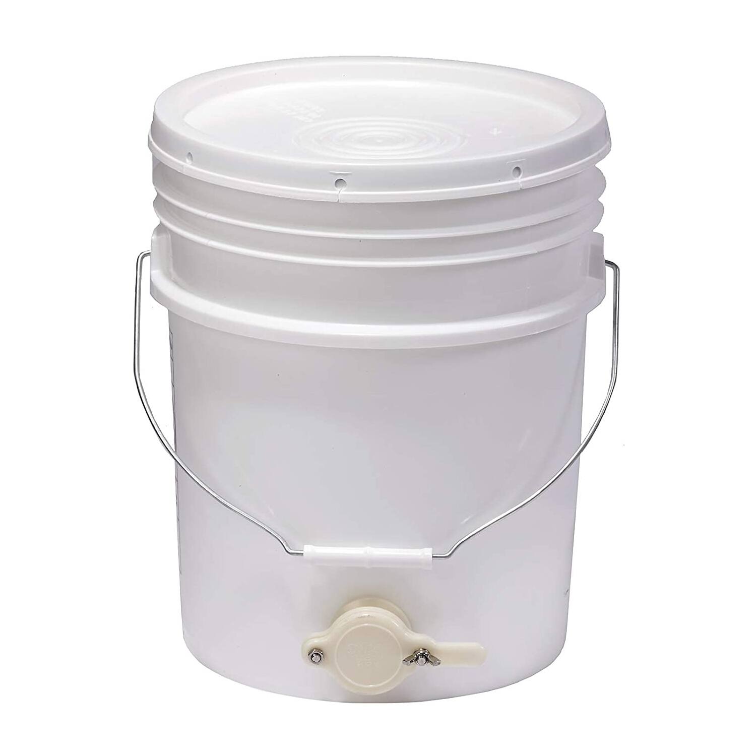 Alt View 1. Little Giant - Little Giant BKT5 Plastic Honey Bucket w/ Gate for Beekeeping, 5 Gallon (3 Pack) - White.