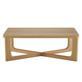 Hivvago - 50 Inch Solid Wood Cross Legs Coffee Table - Natural