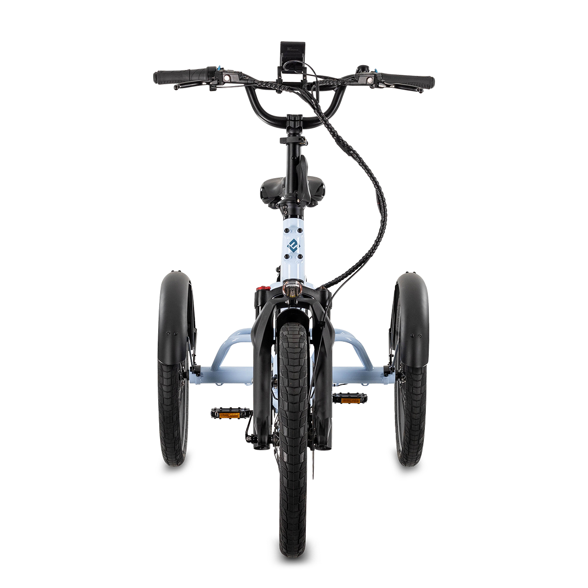 Alt View 9. Lectric eBikes - XP Trike2 Foldable eBike (Max 50mi/14mph) + Support Seat/Suspension Seat Post/Elite Headlight - Glacier Blue.