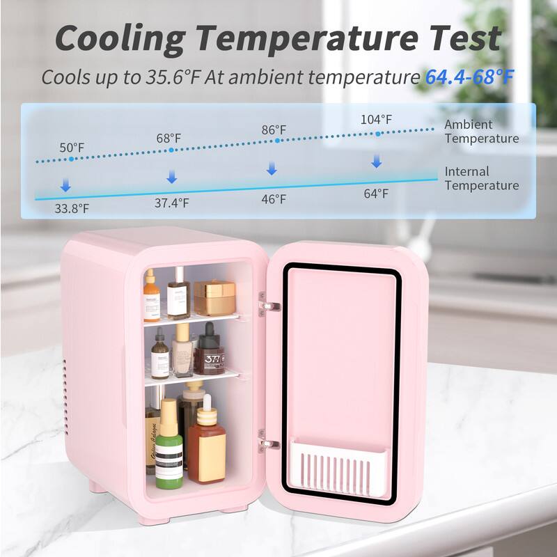 Cooling Temperature Test

Cools up to 35.6°F at ambient temperature 64.4-68°F

Ambient Temperature: 50°F, 68°F, 86°F, 104°F
Internal Temperature: 33.8°F, 37.4°F, 46°F, 64°F