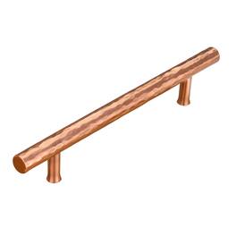 Akicon - Solid Brass 5 Inch Hole Center Kitchen Cabinet Handles Drawer Pulls 5-Pack - Copper